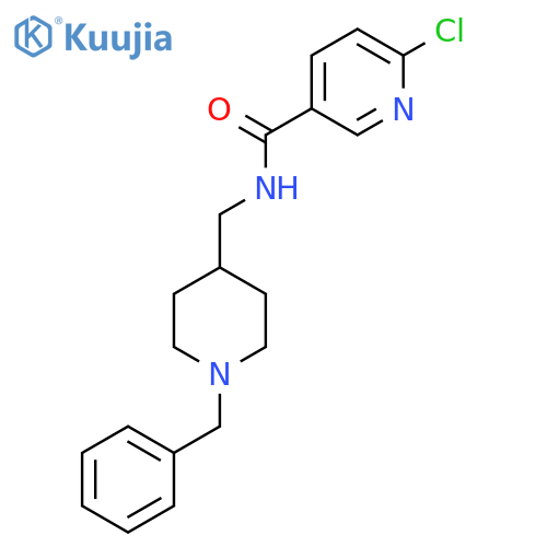 N-(1-benzylpiperidin-4-yl)methyl-6-chloropyridine-3-carboxamide structure