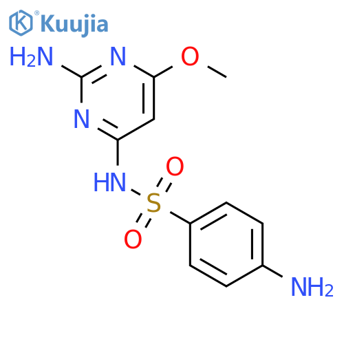 Benzenesulfonamide, 4-amino-N-(2-amino-6-methoxy-4-pyrimidinyl)- structure