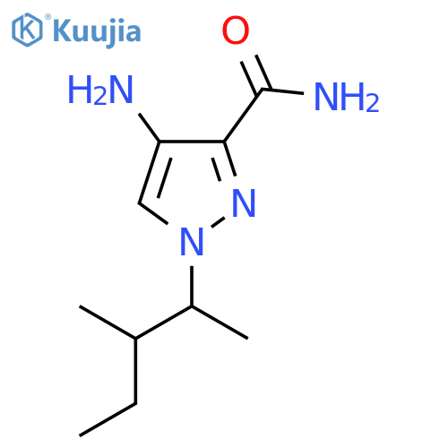 4-amino-1-(3-methylpentan-2-yl)-1H-pyrazole-3-carboxamide structure