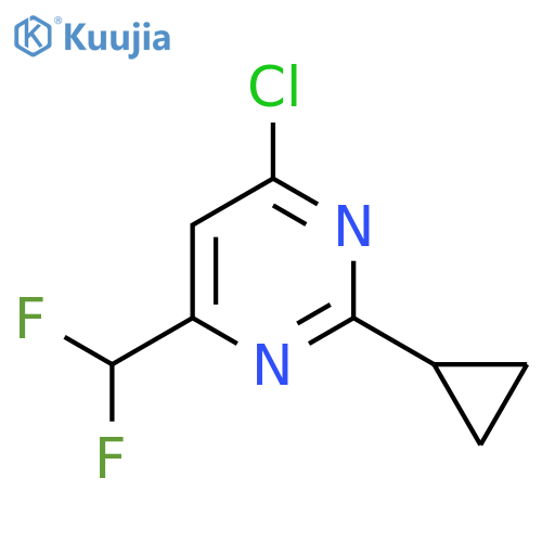 4-Chloro-2-cyclopropyl-6-(difluoromethyl)pyrimidine structure