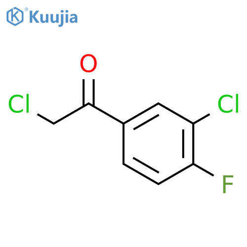 2-chloro-1-(3-chloro-4-fluorophenyl)ethan-1-one structure