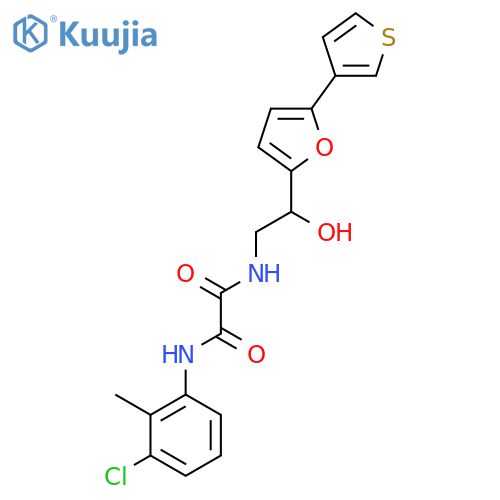 N'-(3-chloro-2-methylphenyl)-N-{2-hydroxy-2-5-(thiophen-3-yl)furan-2-ylethyl}ethanediamide structure
