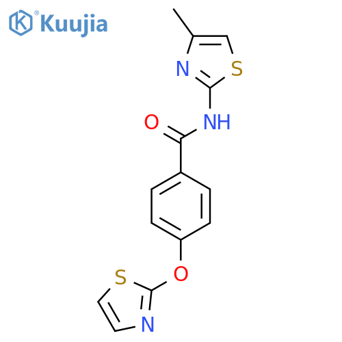 N-(4-methyl-1,3-thiazol-2-yl)-4-(1,3-thiazol-2-yloxy)benzamide structure