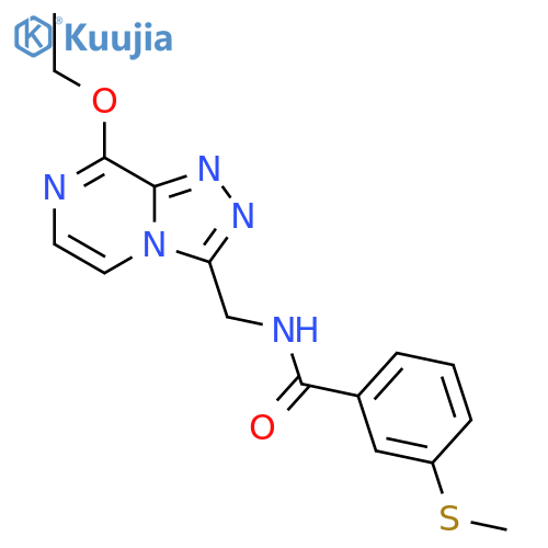 N-({8-ethoxy-1,2,4triazolo4,3-apyrazin-3-yl}methyl)-3-(methylsulfanyl)benzamide structure