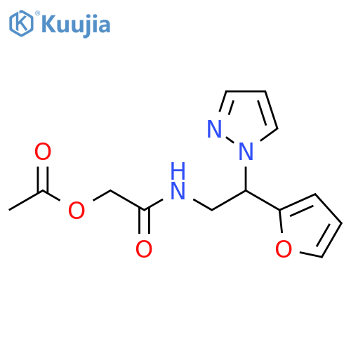 {[2-(furan-2-yl)-2-(1H-pyrazol-1-yl)ethyl]carbamoyl}methyl acetate structure