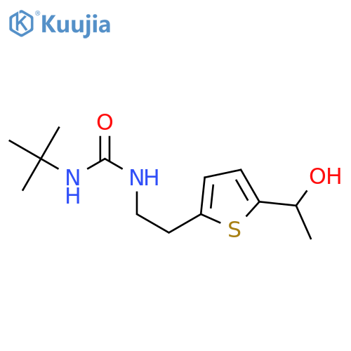 3-tert-butyl-1-{2-[5-(1-hydroxyethyl)thiophen-2-yl]ethyl}urea structure