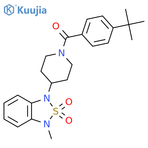 1-1-(4-tert-butylbenzoyl)piperidin-4-yl-3-methyl-1,3-dihydro-2lambda6,1,3-benzothiadiazole-2,2-dione structure