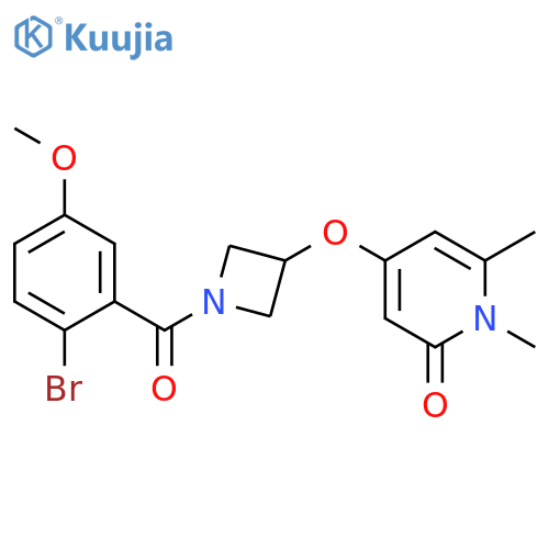 4-[1-(2-bromo-5-methoxybenzoyl)azetidin-3-yl]oxy-1,6-dimethylpyridin-2-one structure