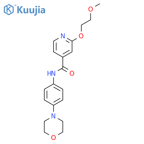 2-(2-methoxyethoxy)-N-(4-morpholinophenyl)isonicotinamide structure