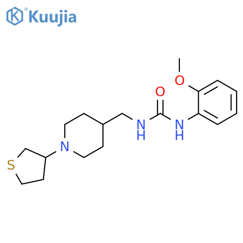3-(2-methoxyphenyl)-1-{[1-(thiolan-3-yl)piperidin-4-yl]methyl}urea structure