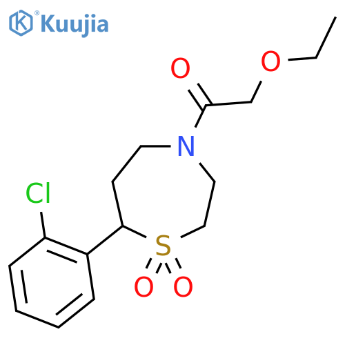 7-(2-chlorophenyl)-4-(2-ethoxyacetyl)-1lambda6,4-thiazepane-1,1-dione structure