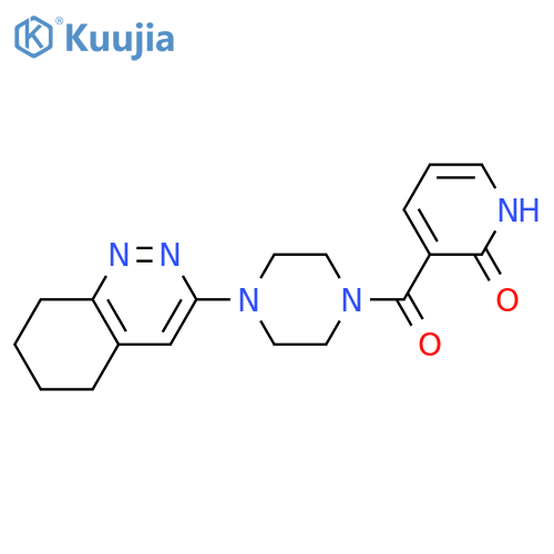 3-[4-(5,6,7,8-tetrahydrocinnolin-3-yl)piperazine-1-carbonyl]pyridin-2-ol structure
