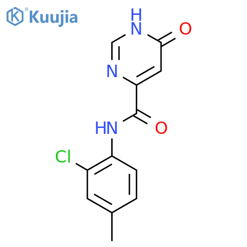 N-(2-chloro-4-methylphenyl)-6-hydroxypyrimidine-4-carboxamide structure