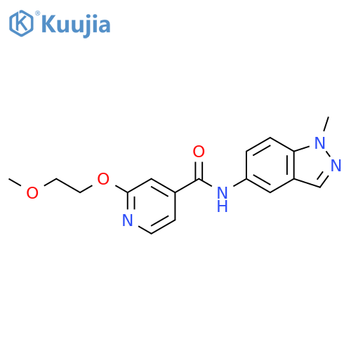 2-(2-Methoxyethoxy)-N-(1-methyl-1H-indazol-5-yl)-4-pyridinecarboxamide structure
