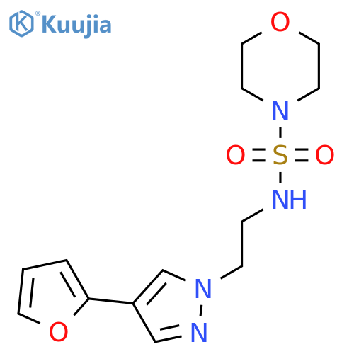 N-{2-[4-(furan-2-yl)-1H-pyrazol-1-yl]ethyl}morpholine-4-sulfonamide structure