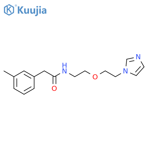 N-{2-2-(1H-imidazol-1-yl)ethoxyethyl}-2-(3-methylphenyl)acetamide structure