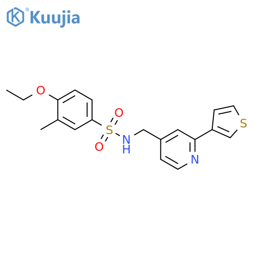 4-ethoxy-3-methyl-N-{[2-(thiophen-3-yl)pyridin-4-yl]methyl}benzene-1-sulfonamide structure