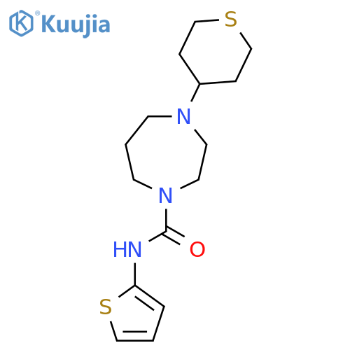4-(thian-4-yl)-N-(thiophen-2-yl)-1,4-diazepane-1-carboxamide structure