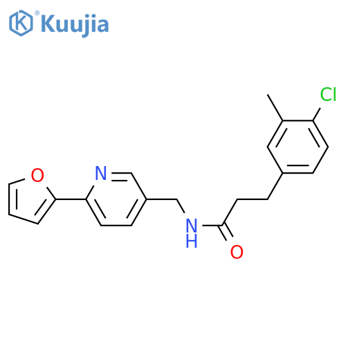 3-(4-chloro-3-methylphenyl)-N-{[6-(furan-2-yl)pyridin-3-yl]methyl}propanamide structure