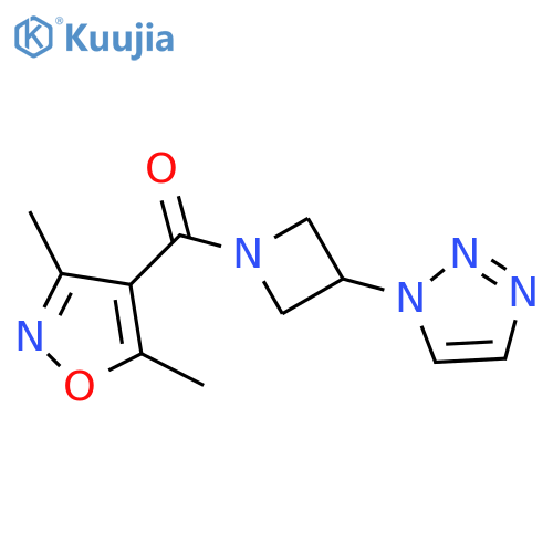 (3,5-dimethyl-1,2-oxazol-4-yl)-[3-(triazol-1-yl)azetidin-1-yl]methanone structure