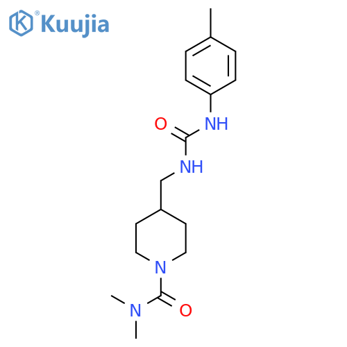 N,N-dimethyl-4-({(4-methylphenyl)carbamoylamino}methyl)piperidine-1-carboxamide structure