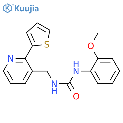 1-(2-methoxyphenyl)-3-{[2-(thiophen-2-yl)pyridin-3-yl]methyl}urea structure