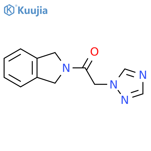 1-(2,3-dihydro-1H-isoindol-2-yl)-2-(1H-1,2,4-triazol-1-yl)ethan-1-one structure