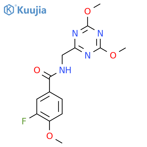 N-(4,6-dimethoxy-1,3,5-triazin-2-yl)methyl-3-fluoro-4-methoxybenzamide structure