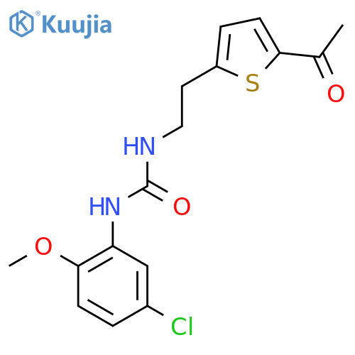 3-[2-(5-acetylthiophen-2-yl)ethyl]-1-(5-chloro-2-methoxyphenyl)urea structure