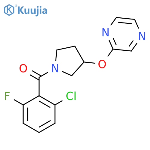 2-{[1-(2-chloro-6-fluorobenzoyl)pyrrolidin-3-yl]oxy}pyrazine structure