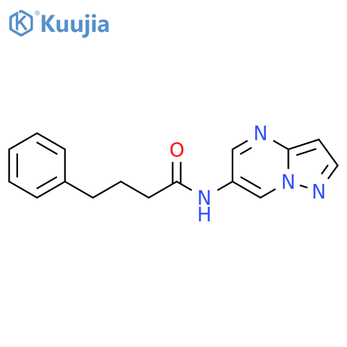4-phenyl-N-{pyrazolo[1,5-a]pyrimidin-6-yl}butanamide structure