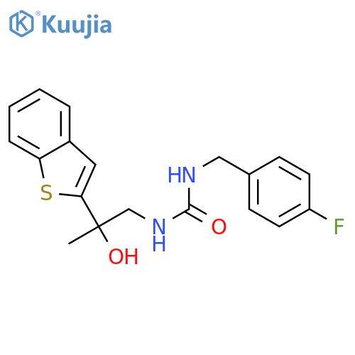 3-[2-(1-benzothiophen-2-yl)-2-hydroxypropyl]-1-[(4-fluorophenyl)methyl]urea structure