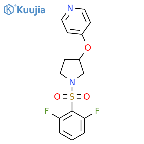 4-((1-((2,6-Difluorophenyl)sulfonyl)pyrrolidin-3-yl)oxy)pyridine structure