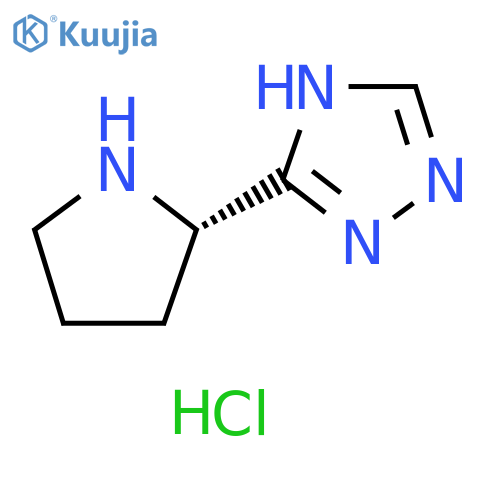 5-(2S)-pyrrolidin-2-yl-1H-1,2,4-triazole dihydrochloride structure