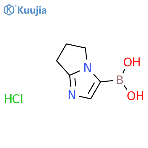 {5H,6H,7H-pyrrolo1,2-aimidazol-3-yl}boronic acid hydrochloride structure