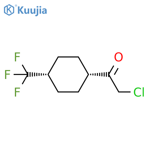 cis-2-Chloro-1-(1s,4s)-4-(trifluoromethyl)cyclohexylethan-1-one structure