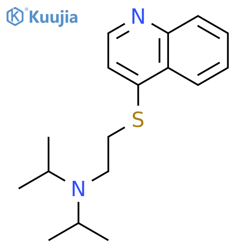 2-Propanamine, N-(1-methylethyl)-N-[2-(4-quinolinylthio)ethyl]- structure