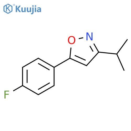 5-(4-fluorophenyl)-3-(propan-2-yl)-1,2-oxazole structure