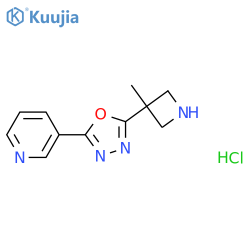 3-5-(3-methylazetidin-3-yl)-1,3,4-oxadiazol-2-ylpyridine trihydrochloride structure