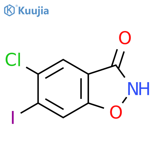 5-chloro-6-iodo-1,2-benzoxazol-3-ol structure
