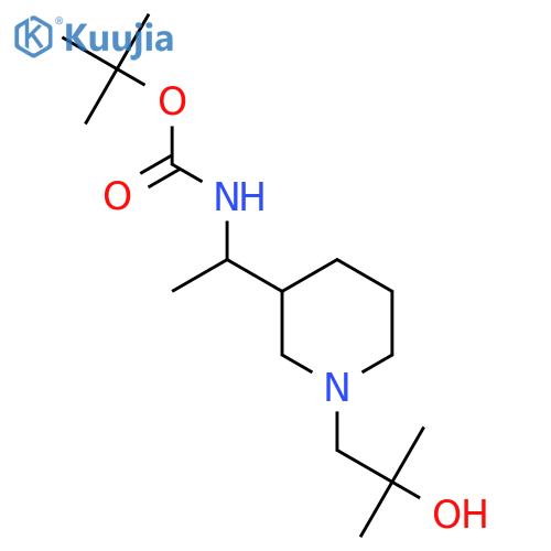 tert-butyl N-{1-1-(2-hydroxy-2-methylpropyl)piperidin-3-ylethyl}carbamate structure