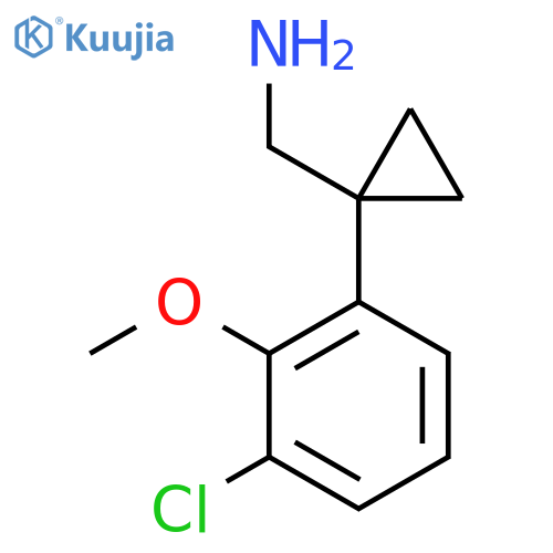 1-(3-chloro-2-methoxyphenyl)cyclopropylmethanamine structure