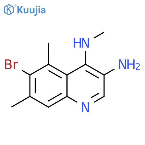 3,4-Quinolinediamine, 6-bromo-N4,5,7-trimethyl- structure