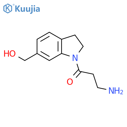 3-Amino-1-(6-(hydroxymethyl)indolin-1-yl)propan-1-one structure