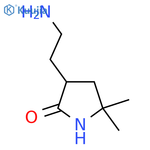 3-(2-aminoethyl)-5,5-dimethylpyrrolidin-2-one structure