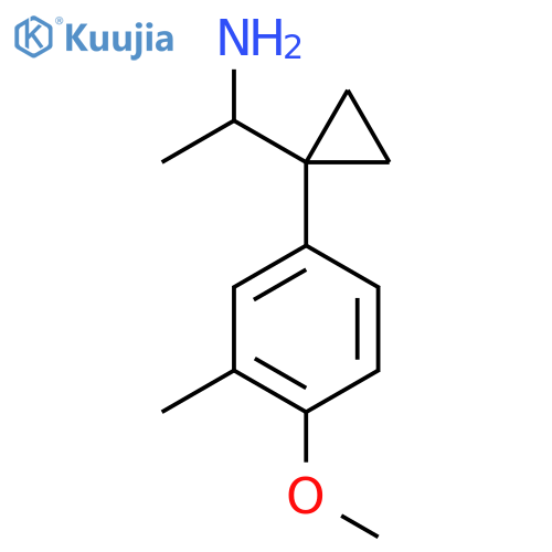 1-1-(4-methoxy-3-methylphenyl)cyclopropylethan-1-amine structure