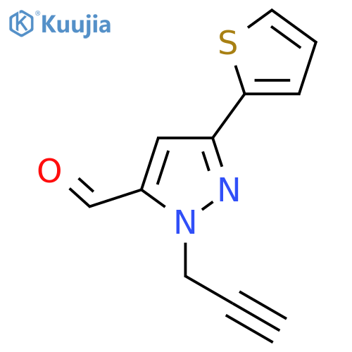 1-(Prop-2-yn-1-yl)-3-(thiophen-2-yl)-1H-pyrazole-5-carbaldehyde structure
