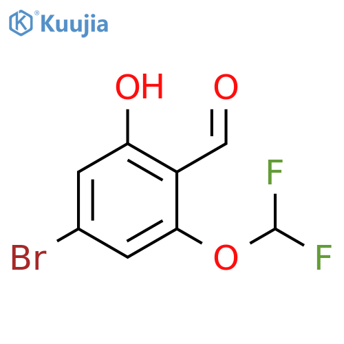 4-Bromo-2-difluoromethoxy-6-hydroxy-benzaldehyde structure