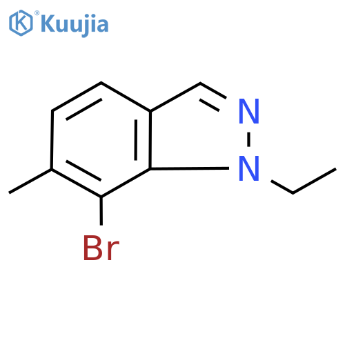 7-bromo-1-ethyl-6-methyl-indazole structure