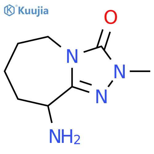 9-amino-2-methyl-2H,3H,5H,6H,7H,8H,9H-1,2,4triazolo4,3-aazepin-3-one structure